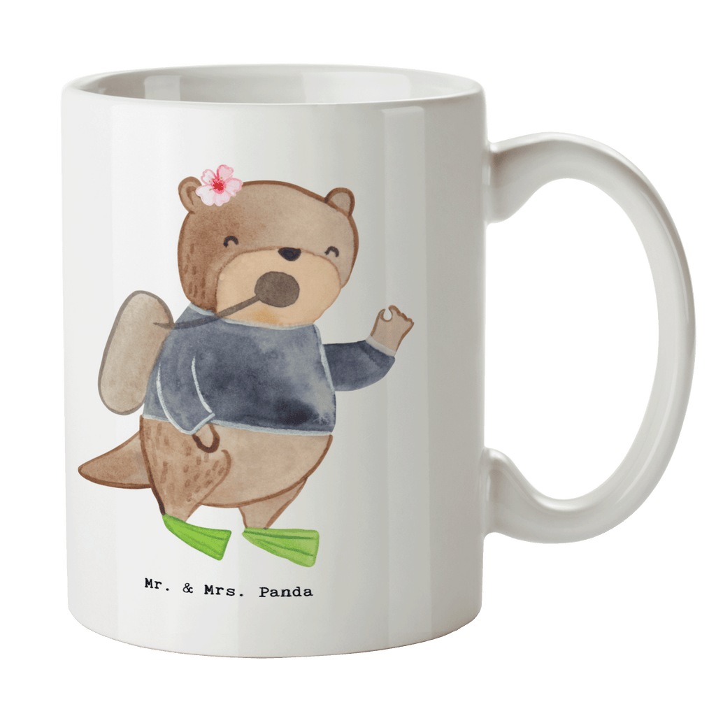 Tasse Tauchlehrerin mit Herz Tasse, Kaffeetasse, Teetasse, Becher, Kaffeebecher, Teebecher, Keramiktasse, Porzellantasse, Büro Tasse, Geschenk Tasse, Tasse Sprüche, Tasse Motive, Kaffeetassen, Tasse bedrucken, Designer Tasse, Cappuccino Tassen, Schöne Teetassen, Beruf, Ausbildung, Jubiläum, Abschied, Rente, Kollege, Kollegin, Geschenk, Schenken, Arbeitskollege, Mitarbeiter, Firma, Danke, Dankeschön