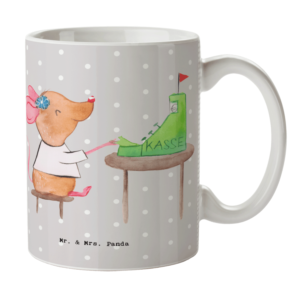 Tasse Kassiererin mit Herz Tasse, Kaffeetasse, Teetasse, Becher, Kaffeebecher, Teebecher, Keramiktasse, Porzellantasse, Büro Tasse, Geschenk Tasse, Tasse Sprüche, Tasse Motive, Beruf, Ausbildung, Jubiläum, Abschied, Rente, Kollege, Kollegin, Geschenk, Schenken, Arbeitskollege, Mitarbeiter, Firma, Danke, Dankeschön, Kassiererin, Kassenwartin, Mitarbeiterin Kasse