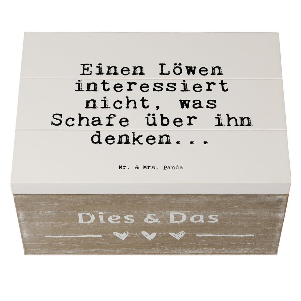 Holzkiste Sprüche und Zitate Einen Löwen interessiert nicht, was Schafe über ihn denken... Holzkiste, Kiste, Schatzkiste, Truhe, Schatulle, XXL, Erinnerungsbox, Erinnerungskiste, Dekokiste, Aufbewahrungsbox, Geschenkbox, Geschenkdose, Spruch, Sprüche, lustige Sprüche, Weisheiten, Zitate, Spruch Geschenke, Spruch Sprüche Weisheiten Zitate Lustig Weisheit Worte