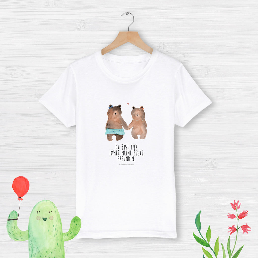 Organic Kinder T-Shirt Bär Freundin Kinder T-Shirt, Kinder T-Shirt Mädchen, Kinder T-Shirt Jungen, Bär, Teddy, Teddybär, Bär Freundin Beste Freund Liebe Liebesbeweis Verliebt Kumpel Kumpeliene