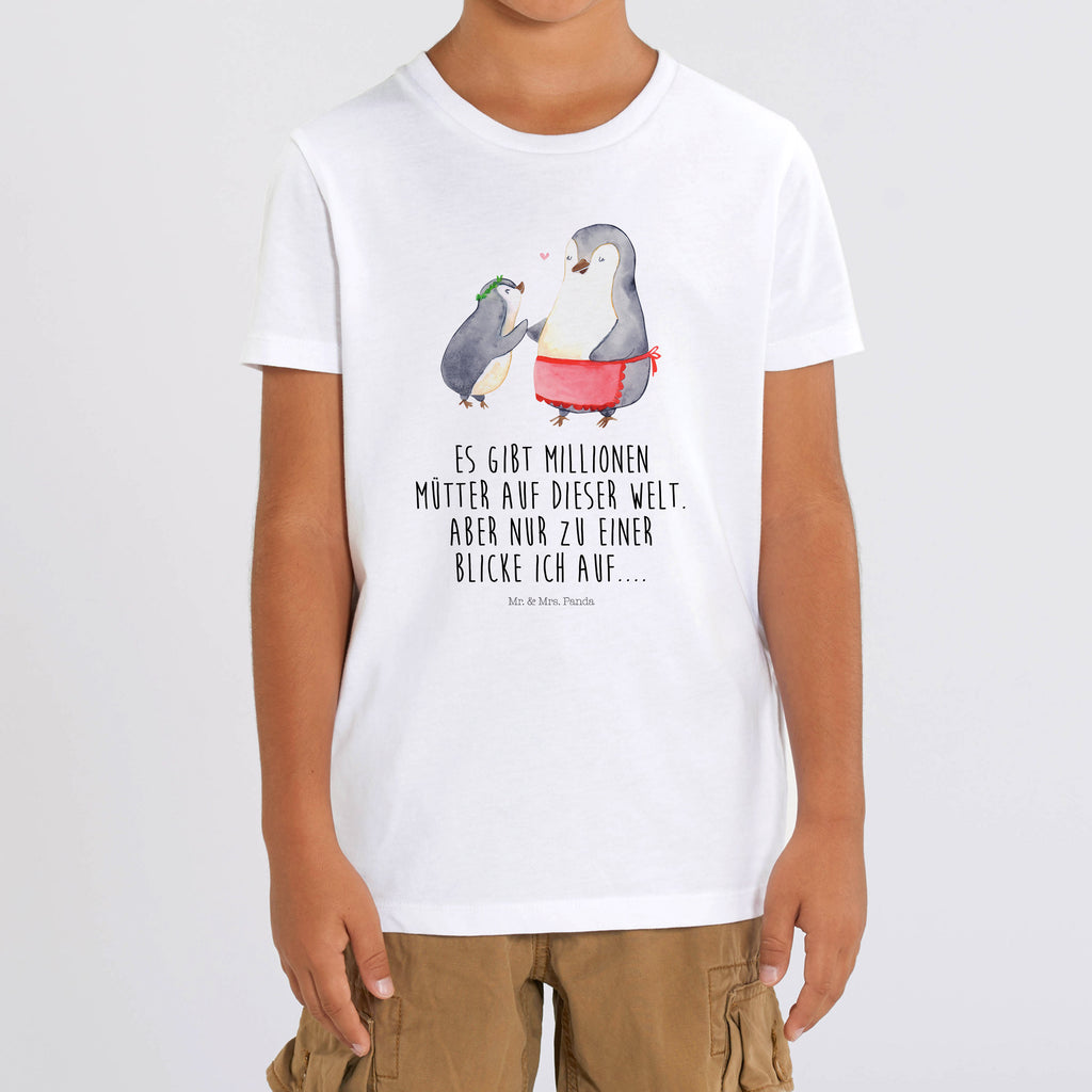 Organic Kinder T-Shirt Pinguin mit Kind Kinder T-Shirt, Kinder T-Shirt Mädchen, Kinder T-Shirt Jungen, Familie, Vatertag, Muttertag, Bruder, Schwester, Mama, Papa, Oma, Opa, Geschenk, Mami, Mutti, Mutter, Geburststag