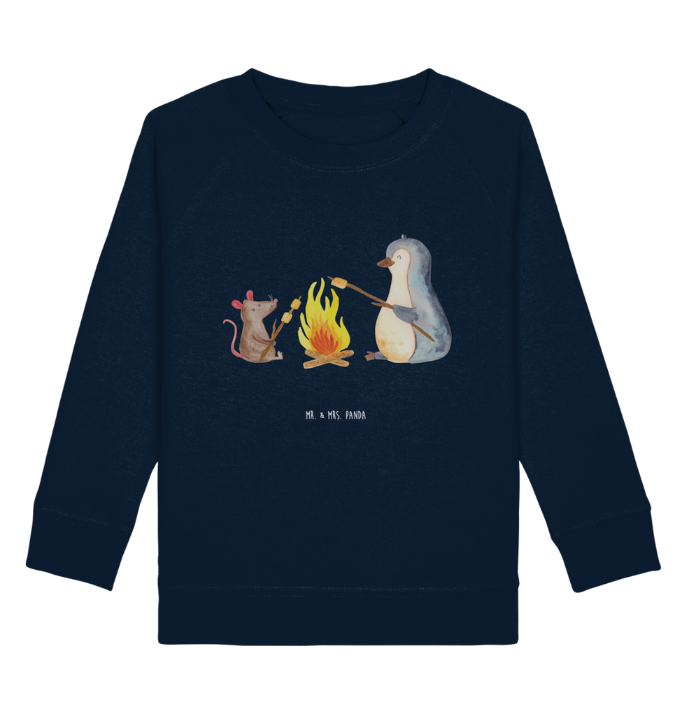 Organic Kinder Pullover Pinguin Lagerfeuer Kinder Pullover, Kinder Sweatshirt, Jungen, Mädchen, Pinguin, Maus, Pinguine, Lagerfeuer, Leben, Arbeit, Job, Motivation, Büro, Büroalltag, Lebensspruch, Lebensmotivation, Neustart, Liebe, grillen, Feuer, Marshmallows