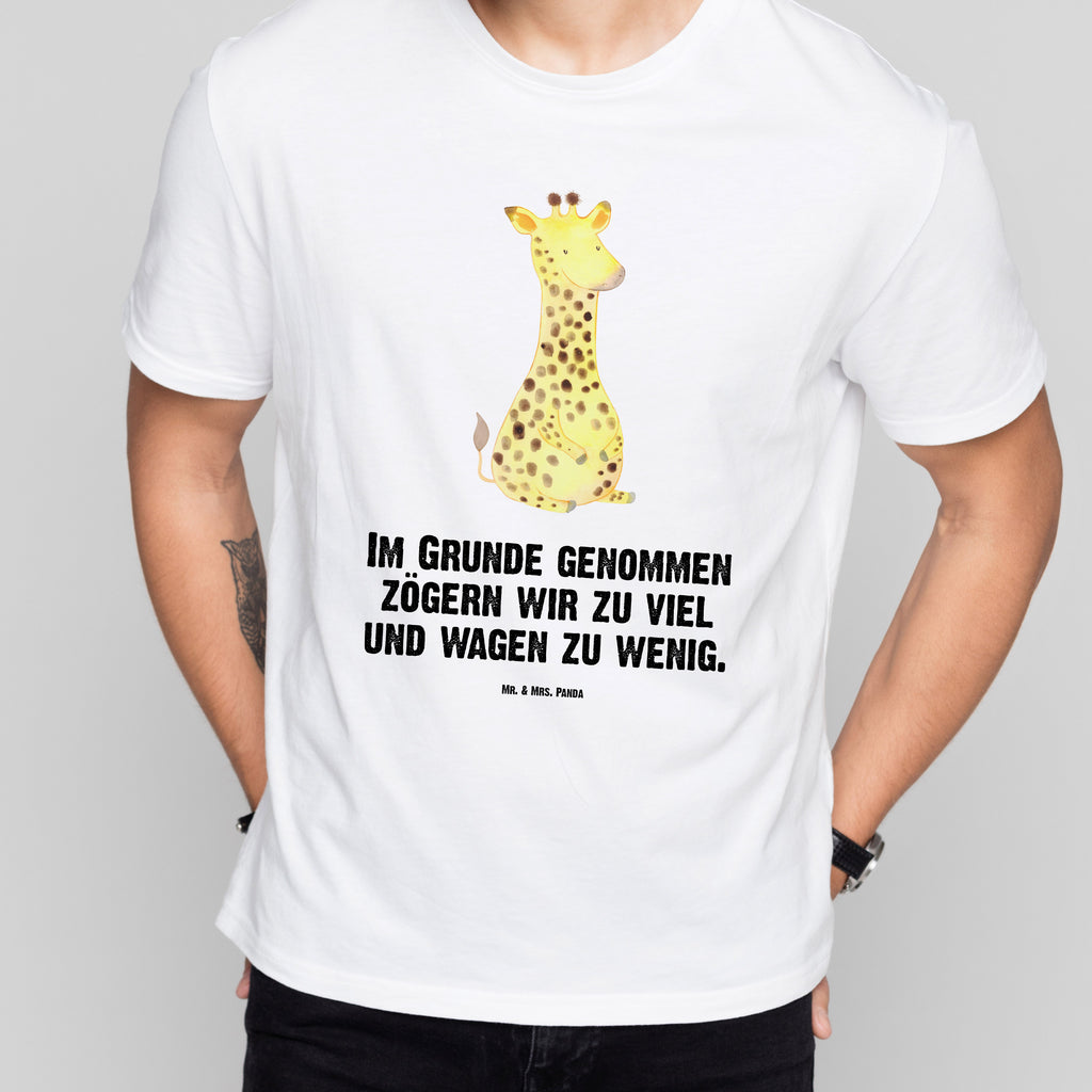 T-Shirt Standard Giraffe Zufrieden T-Shirt, Shirt, Tshirt, Lustiges T-Shirt, T-Shirt mit Spruch, Party, Junggesellenabschied, Jubiläum, Geburstag, Herrn, Damen, Männer, Frauen, Schlafshirt, Nachthemd, Sprüche, Afrika, Wildtiere, Giraffe, Zufrieden, Glück, Abenteuer