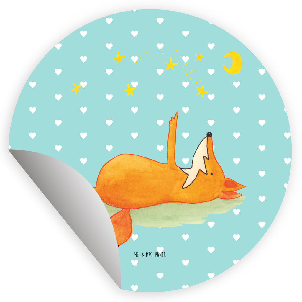 Rund Aufkleber Fuchs Sterne Sticker, Aufkleber, Etikett, Fuchs, Füchse, tröstende Worte, Spruch positiv, Spruch schön, Romantik, Always Look on the Bright Side of Life