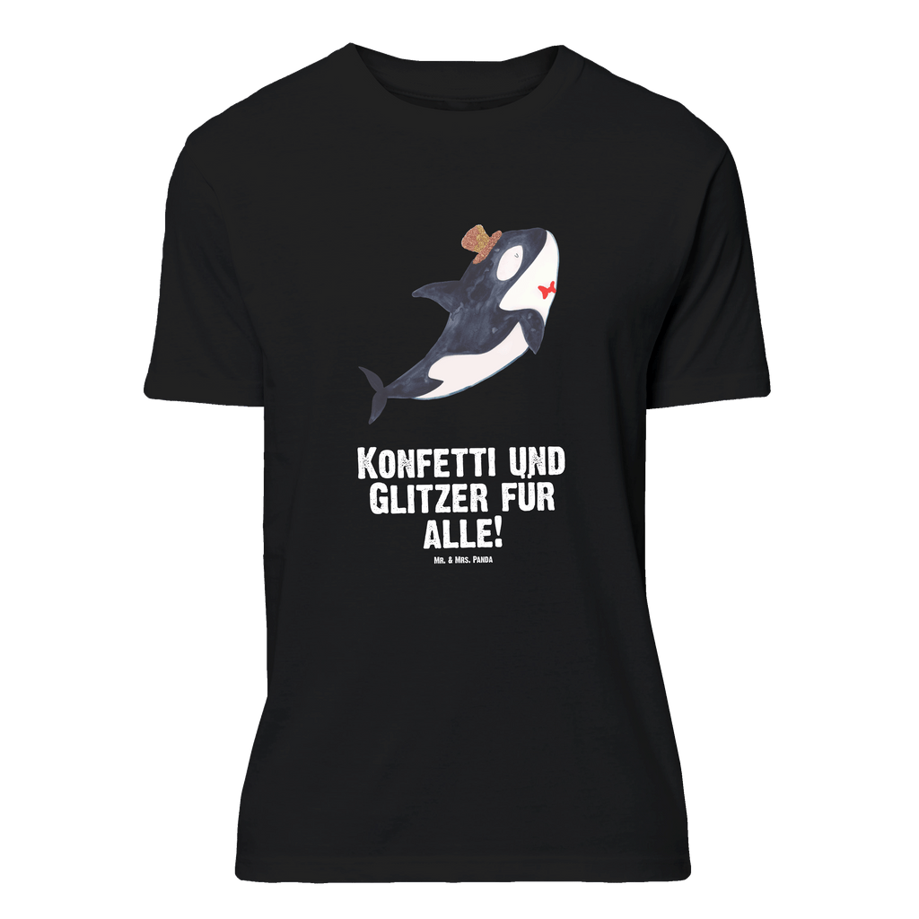 T-Shirt Standard Orca Zylinder T-Shirt, Shirt, Tshirt, Lustiges T-Shirt, T-Shirt mit Spruch, Party, Junggesellenabschied, Jubiläum, Geburstag, Herrn, Damen, Männer, Frauen, Schlafshirt, Nachthemd, Sprüche, Meerestiere, Meer, Urlaub, Narwal, Glitter, Konfetti, Glitzer, Geburtstag, Feier, Fete, Fest, Glückwunsch, Orca