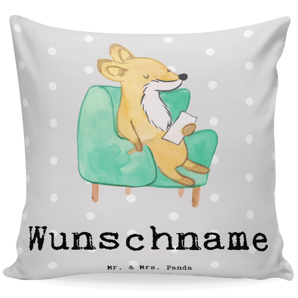 Personalisiertes Kissen Fuchs Bester Zuhörer der Welt Kissen, personalisiert, Name, Wunschname, bedrucken, Kopfkissen, für, Dankeschön, Geschenk, Schenken, Geburtstag, Geburtstagsgeschenk, Geschenkidee, Danke, Bedanken, Mitbringsel, Freude machen, Geschenktipp, Zuhörer, Freund, Freundin, offenes Ohr, Hilfsbereit, Hilfe