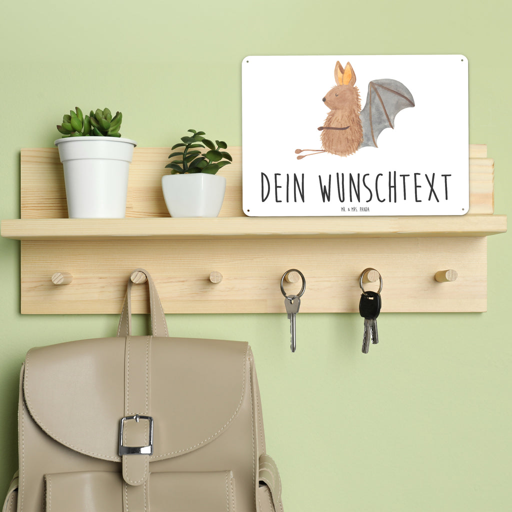 Personalisiertes Blechschild Fledermaus Sitzen Blechschild, Metallschild, Geschenk Schild, Schild, Magnet-Metall-Schild, Deko Schild, Wandschild, Wand-Dekoration, Türschild, Tiermotive, Gute Laune, lustige Sprüche, Tiere, Fledermaus, Fledermäuse, Motivation, entspannen