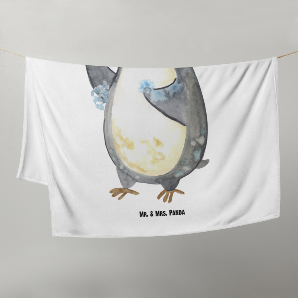 Babydecke Pinguin Duschen Babydecke, Babygeschenk, Geschenk Geburt, Babyecke Kuscheldecke, Krabbeldecke, Pinguin, Pinguine, Dusche, duschen, Lebensmotto, Motivation, Neustart, Neuanfang, glücklich sein