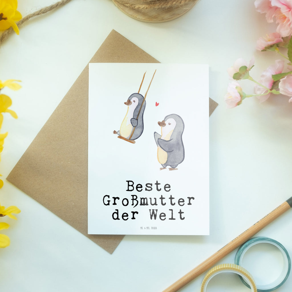 Grußkarte Pinguin Beste Großmutter der Welt Grußkarte, Klappkarte, Einladungskarte, Glückwunschkarte, Hochzeitskarte, Geburtstagskarte, Karte, Ansichtskarten, für, Dankeschön, Geschenk, Schenken, Geburtstag, Geburtstagsgeschenk, Geschenkidee, Danke, Bedanken, Mitbringsel, Freude machen, Geschenktipp, Großmutter, Omi, Oma, Oma geworden, Grosseltern