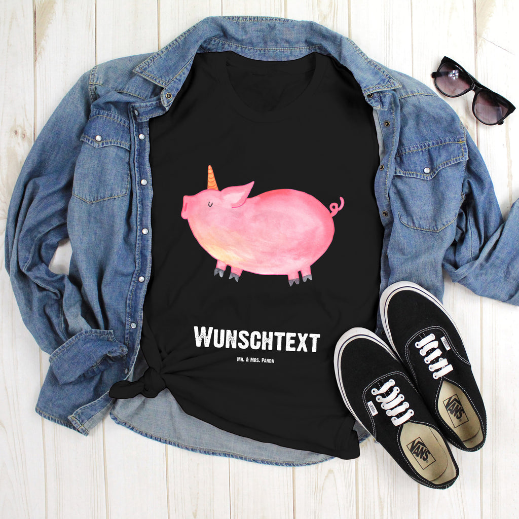 Personalisiertes T-Shirt Einhorn Schwein T-Shirt Personalisiert, T-Shirt mit Namen, T-Shirt mit Aufruck, Männer, Frauen, Wunschtext, Bedrucken, Einhorn, Einhörner, Einhorn Deko, Pegasus, Unicorn, Party, Spaß, Schwein, Schweinhorn, Bauer, witzig. lustig, Spruch, geschenk, Pig, Piggy, funny, english, englisch