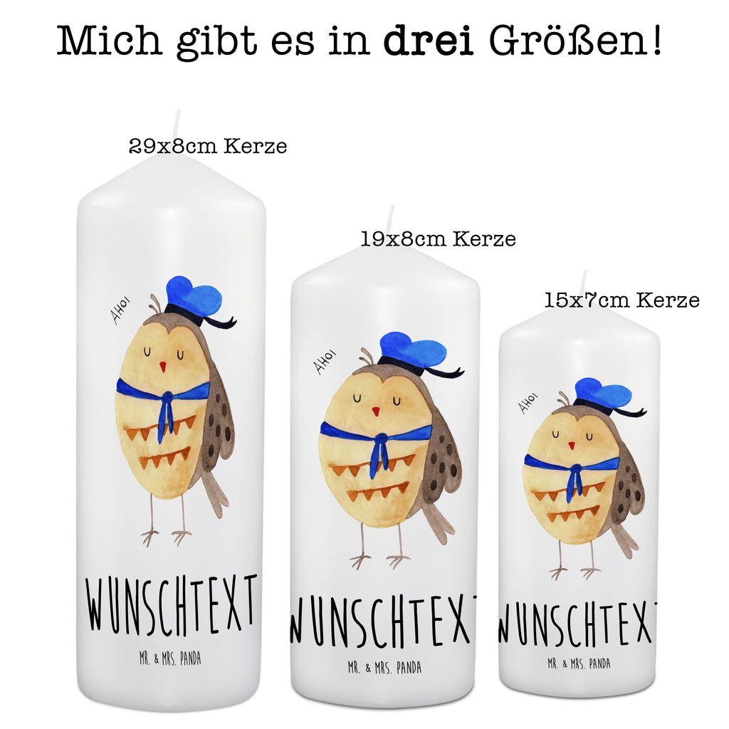 Personalisierte Kerze Eule Matrose Kerze, Taufkerze, Kommunionskerze, Geburtstagskerze, Geschenk Kerze, Taufgeschenk Kerze, Kerze mit Druck, Besondere Kerze, Geschenkidee Kerze, Kerze für Kommunion, kerze personalisiert, personalisierte kerze, personalisierte kerzen, Eule, Eule Spruch, Eule Deko, Owl, Wortspiel lustig, Matrose, Freundin, Ehe, Seefahrer, Heimathafen, Hochzeitstag Geschenk