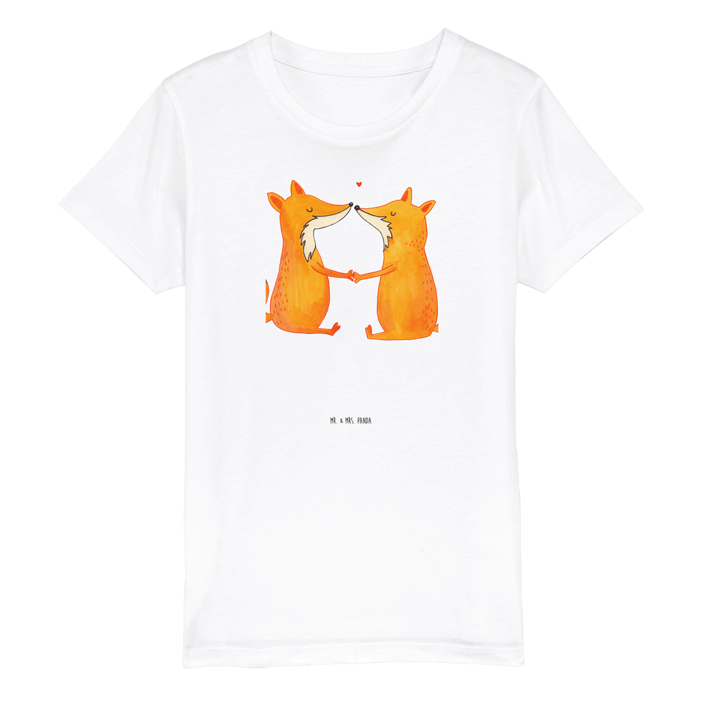 Organic Kinder T-Shirt Füchse Liebe Kinder T-Shirt, Kinder T-Shirt Mädchen, Kinder T-Shirt Jungen, Fuchs, Füchse, Fox, Liebe, Liebespaar, Paar, Partner, Freundin, Freund, Ehe, Verlobte, Ehemann, Ehefrau, Liebesbeweis