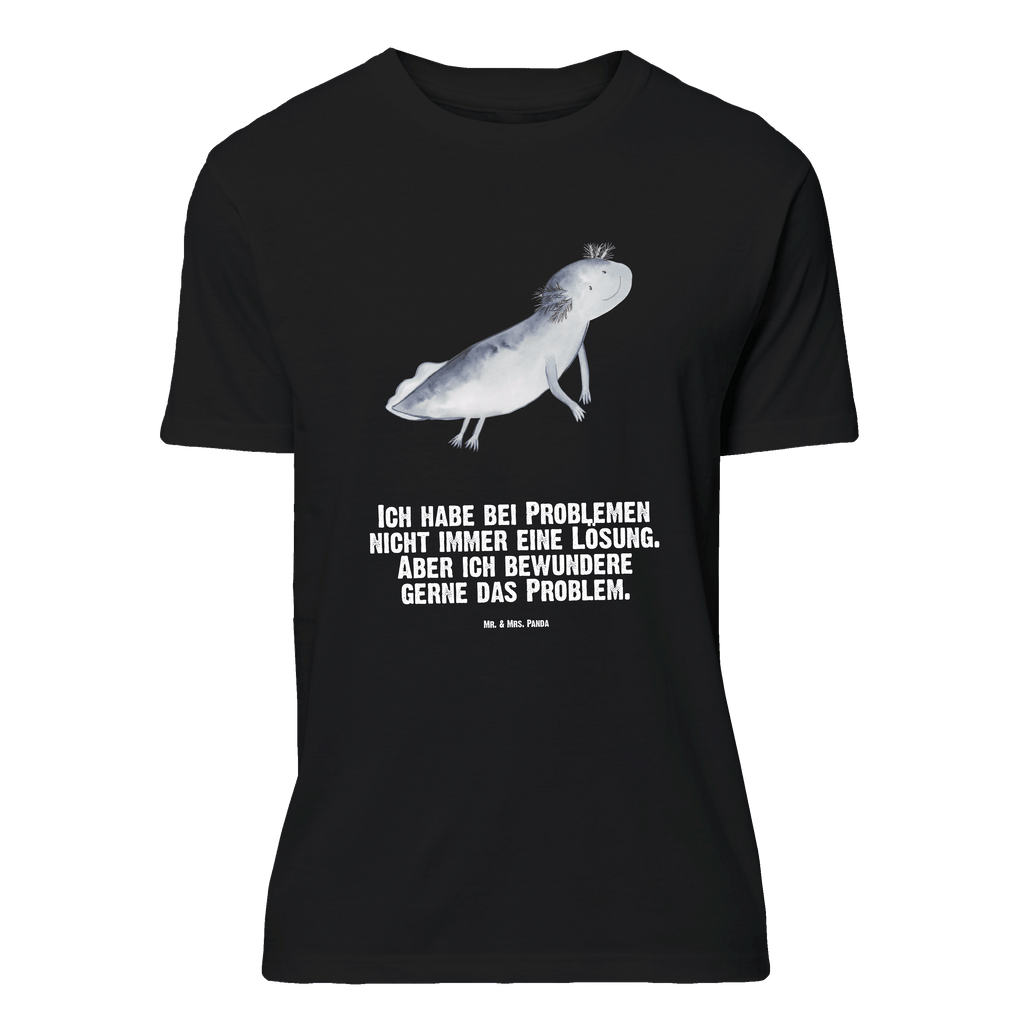 T-Shirt Standard Axolotl schwimmt T-Shirt, Shirt, Tshirt, Lustiges T-Shirt, T-Shirt mit Spruch, Party, Junggesellenabschied, Jubiläum, Geburstag, Herrn, Damen, Männer, Frauen, Schlafshirt, Nachthemd, Sprüche, Axolotl, Molch, Axolot, Schwanzlurch, Lurch, Lurche, Problem, Probleme, Lösungen, Motivation