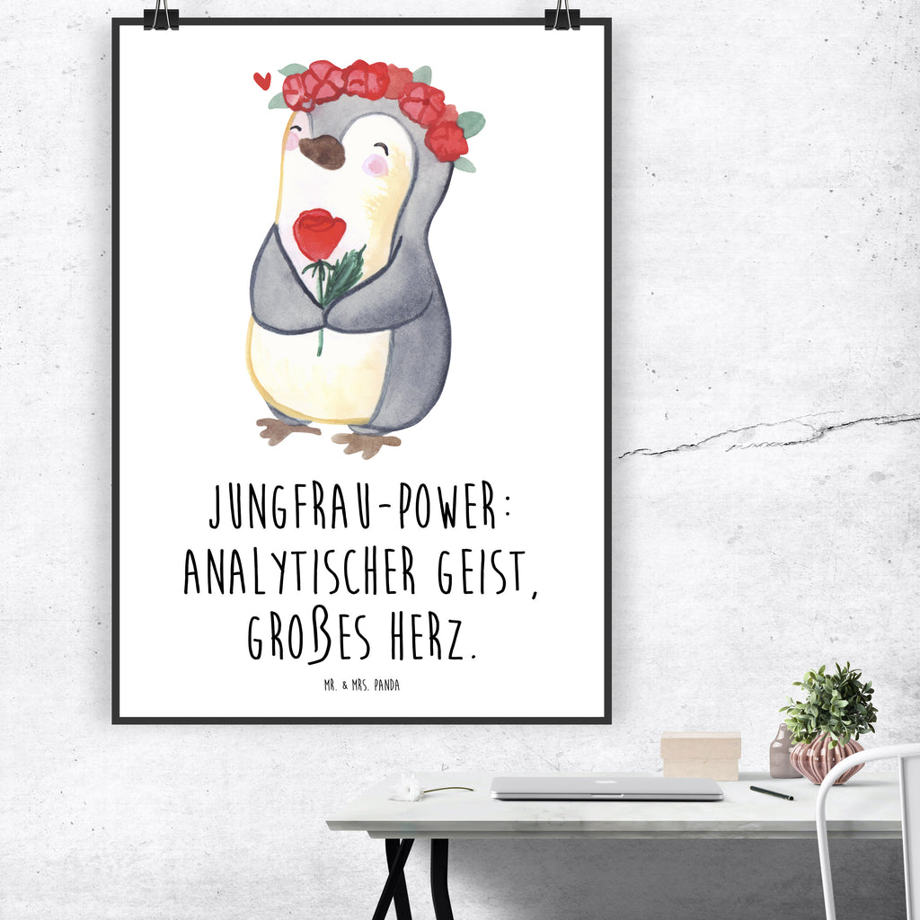 Poster Jungfrau Astrologie Poster, Wandposter, Bild, Wanddeko, Küchenposter, Kinderposter, Wanddeko Bild, Raumdekoration, Wanddekoration, Handgemaltes Poster, Mr. & Mrs. Panda Poster, Designposter, Kunstdruck, Posterdruck, Tierkreiszeichen, Sternzeichen, Horoskop, Astrologie, Aszendent, Jungfrau, Geschenke Jungfrau, Geburtstagsgeschenk, Geschenke für Frauen