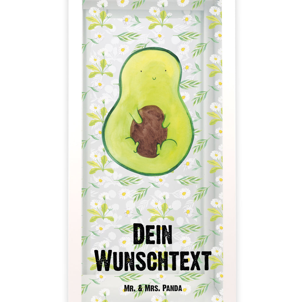 Personalisierte Deko Laterne Avocado mit Kern Gartenlampe, Gartenleuchte, Gartendekoration, Gartenlicht, Laterne kleine Laternen, XXL Laternen, Laterne groß, Avocado, Veggie, Vegan, Gesund, Avokado, Avocadokern, Kern, Pflanze, Spruch Leben