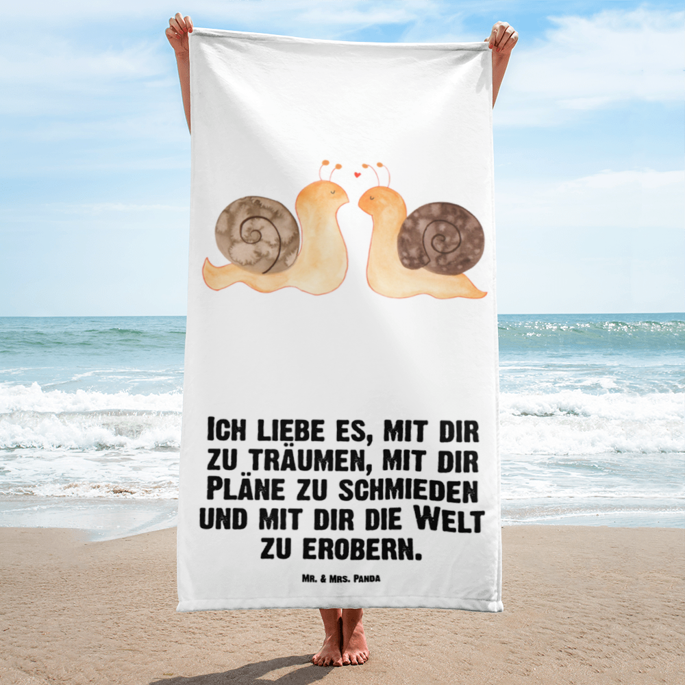 XL Badehandtuch Schnecken Liebe Handtuch, Badetuch, Duschtuch, Strandtuch, Saunatuch, Liebe, Partner, Freund, Freundin, Ehemann, Ehefrau, Heiraten, Verlobung, Heiratsantrag, Liebesgeschenk, Jahrestag, Hocheitstag