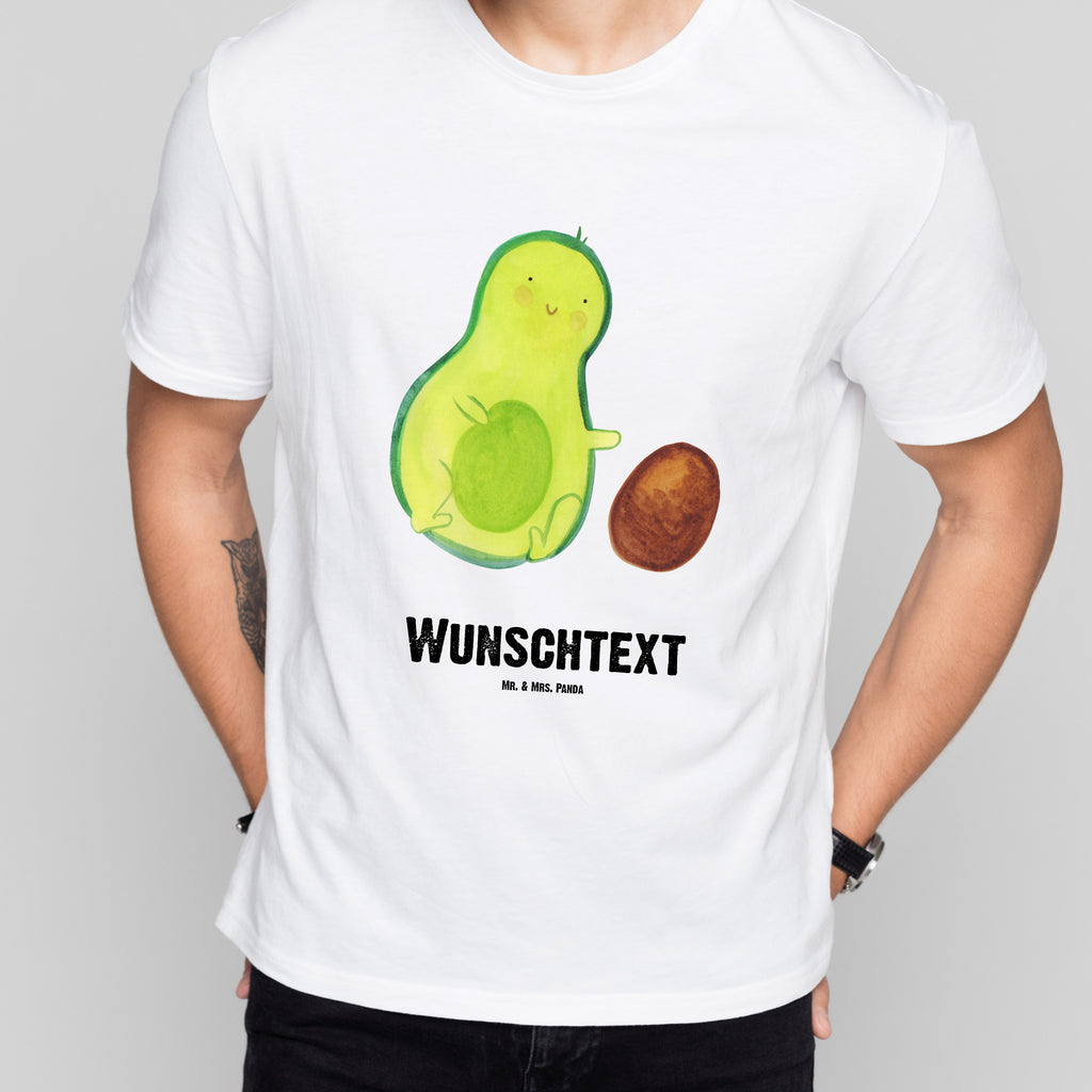 Personalisiertes T-Shirt Avocado rollt Kern T-Shirt Personalisiert, T-Shirt mit Namen, T-Shirt mit Aufruck, Männer, Frauen, Wunschtext, Bedrucken, Avocado, Veggie, Vegan, Gesund, Avocados, Schwanger, Geburt, Geburtstag, Säugling, Kind, erstes Kind, zur Geburt, Schwangerschaft, Babyparty, Baby, große Liebe, Liebe, Love