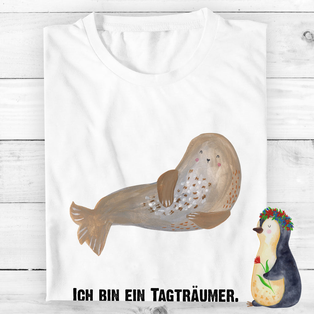 T-Shirt Standard Robbe lachend T-Shirt, Shirt, Tshirt, Lustiges T-Shirt, T-Shirt mit Spruch, Party, Junggesellenabschied, Jubiläum, Geburstag, Herrn, Damen, Männer, Frauen, Schlafshirt, Nachthemd, Sprüche, Tiermotive, Gute Laune, lustige Sprüche, Tiere, Robbe, Robben, Seehund, Strand, Meerestier, Ostsee, Nordsee