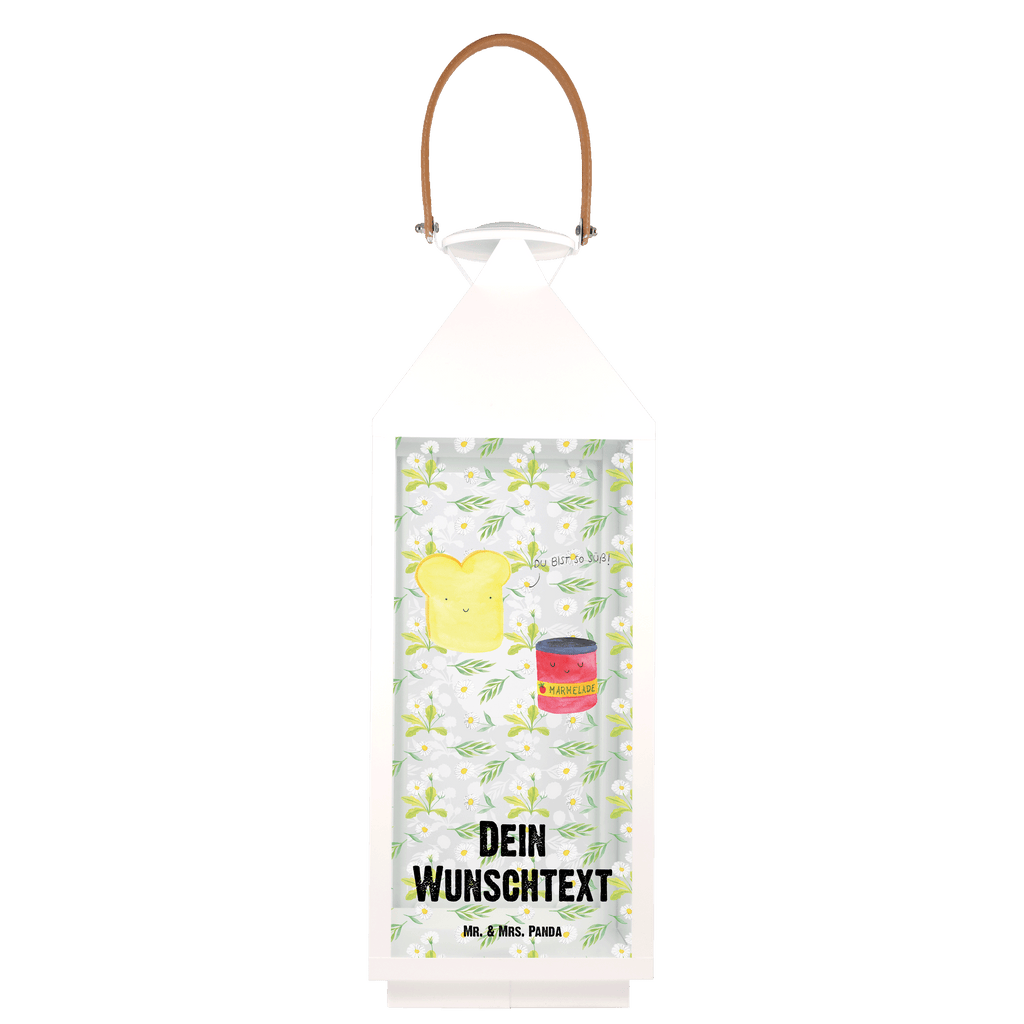 Personalisierte Deko Laterne Toast & Marmelade Gartenlampe, Gartenleuchte, Gartendekoration, Gartenlicht, Laterne kleine Laternen, XXL Laternen, Laterne groß, Tiermotive, Gute Laune, lustige Sprüche, Tiere, Toast, Marmelade, Dreamteam, süße Postkarte, süß, Küche Deko, Küche Spruch, Frühstück Einladung, Brot, Toastbrot