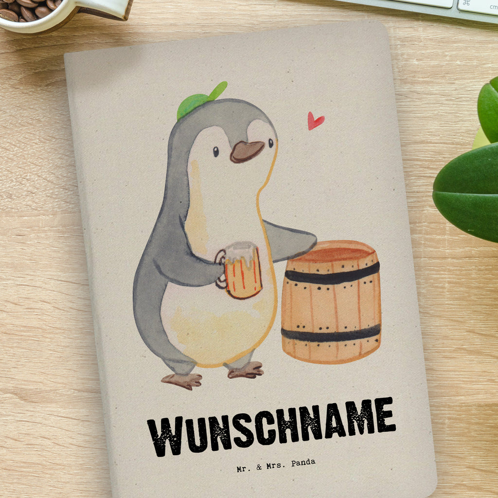 DIN A4 Personalisiertes Notizbuch Bierbrauer mit Herz Personalisiertes Notizbuch, Notizbuch mit Namen, Notizbuch bedrucken, Personalisierung, Namensbuch, Namen, Beruf, Ausbildung, Jubiläum, Abschied, Rente, Kollege, Kollegin, Geschenk, Schenken, Arbeitskollege, Mitarbeiter, Firma, Danke, Dankeschön, Bierbrauer, Biertrinker, Bierkenner, Biergeschenk, Hobbybrauen, Heimbrauen, Selbstbrauen, Bierliebe, Bierfass