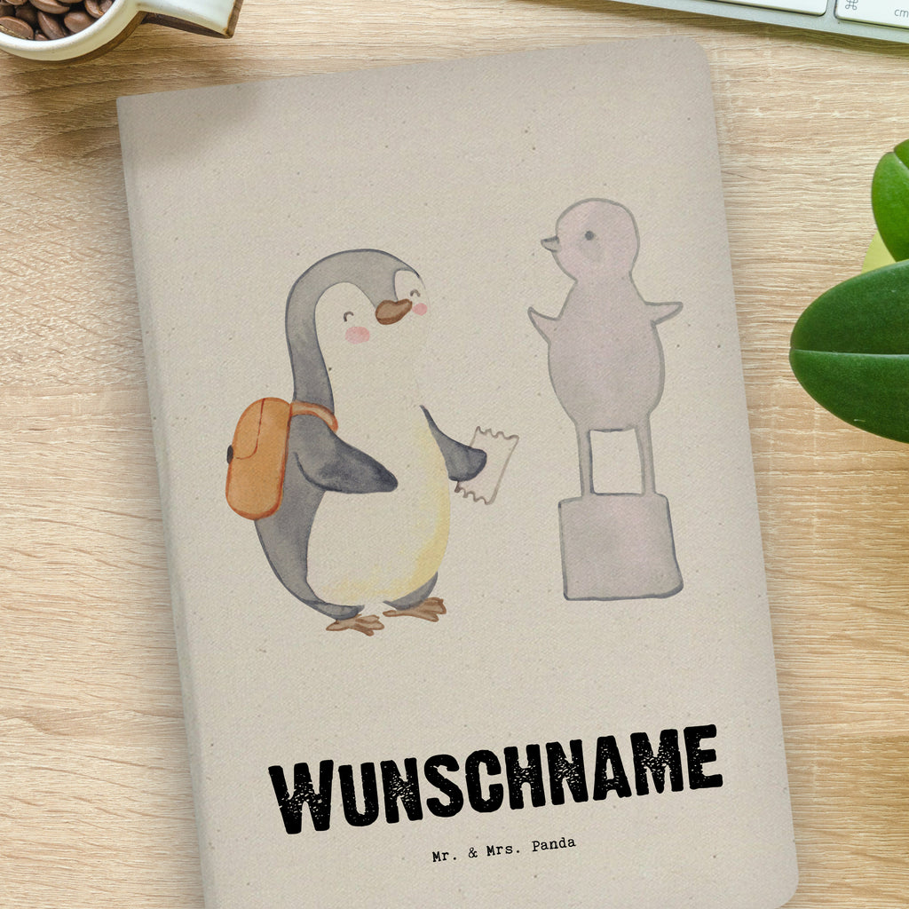 DIN A4 Personalisiertes Notizbuch Pinguin Museum besuchen Personalisiertes Notizbuch, Notizbuch mit Namen, Notizbuch bedrucken, Personalisierung, Namensbuch, Namen, Geschenk, Sport, Sportart, Hobby, Schenken, Danke, Dankeschön, Auszeichnung, Gewinn, Sportler, Museum besuchen, Museen