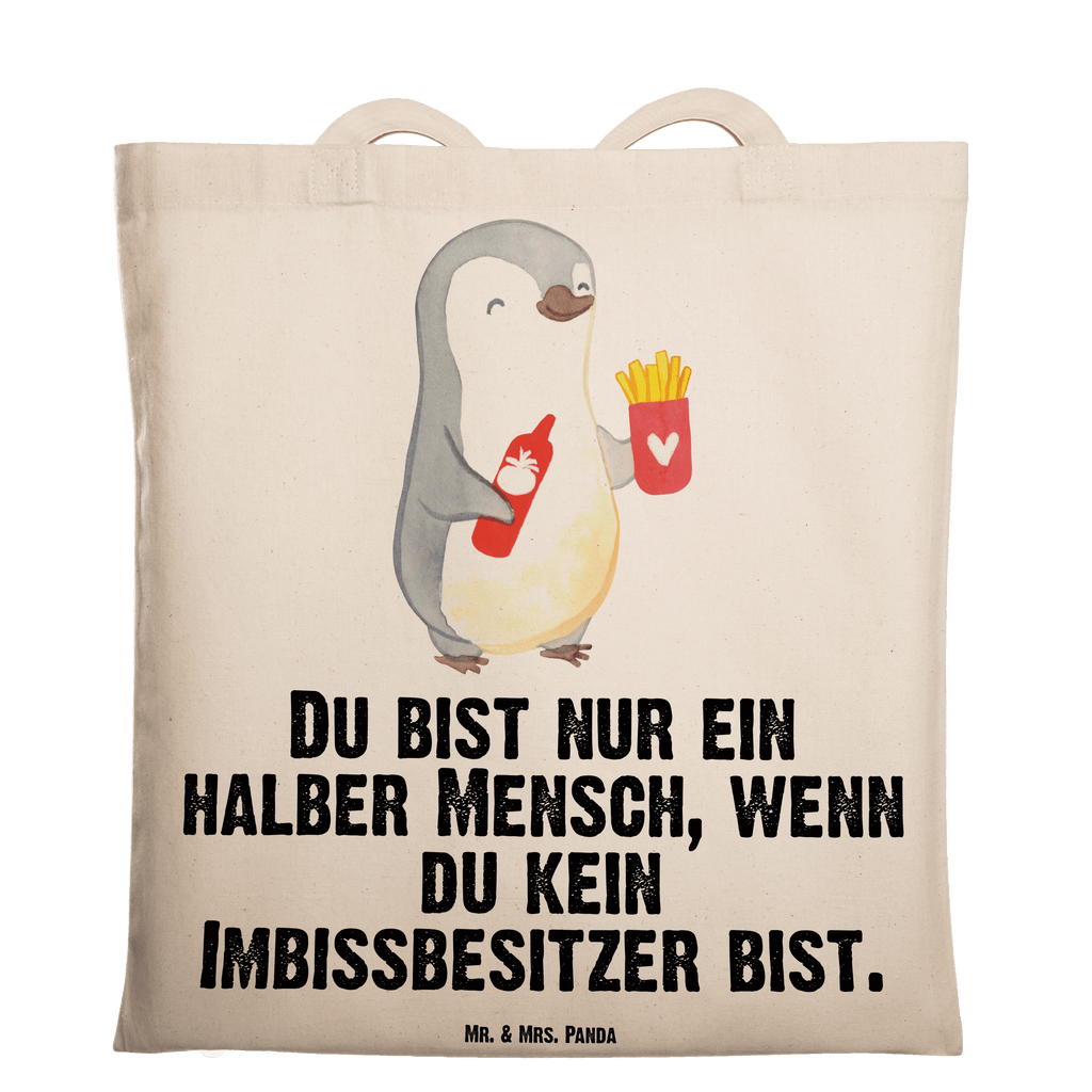 Tragetasche Imbissbesitzer mit Herz Beuteltasche, Beutel, Einkaufstasche, Jutebeutel, Stoffbeutel, Tasche, Shopper, Umhängetasche, Strandtasche, Schultertasche, Stofftasche, Tragetasche, Badetasche, Jutetasche, Einkaufstüte, Laptoptasche, Beruf, Ausbildung, Jubiläum, Abschied, Rente, Kollege, Kollegin, Geschenk, Schenken, Arbeitskollege, Mitarbeiter, Firma, Danke, Dankeschön, Imbissbesitzer, Imbissverkäufer, Pommesverkäufer, Pommesliebe