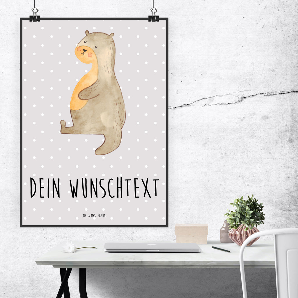 Personalisiertes Poster Otter Bauch