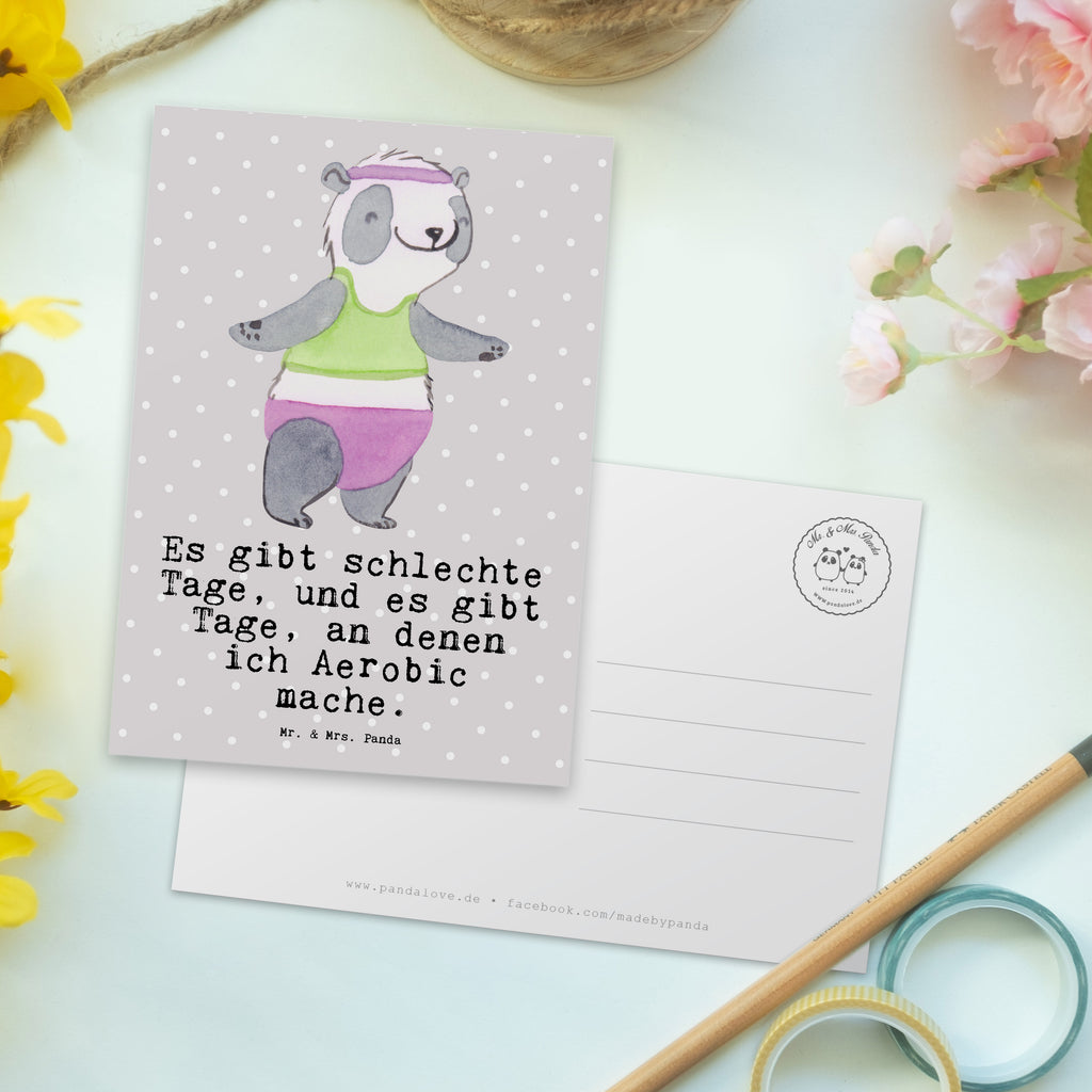 Postkarte Panda Aerobic Tage Postkarte, Karte, Geschenkkarte, Grußkarte, Einladung, Ansichtskarte, Geburtstagskarte, Einladungskarte, Dankeskarte, Ansichtskarten, Einladung Geburtstag, Einladungskarten Geburtstag, Geschenk, Sport, Sportart, Hobby, Schenken, Danke, Dankeschön, Auszeichnung, Gewinn, Sportler, Aerobic, Aerobic Fitness, Fitnessstudio