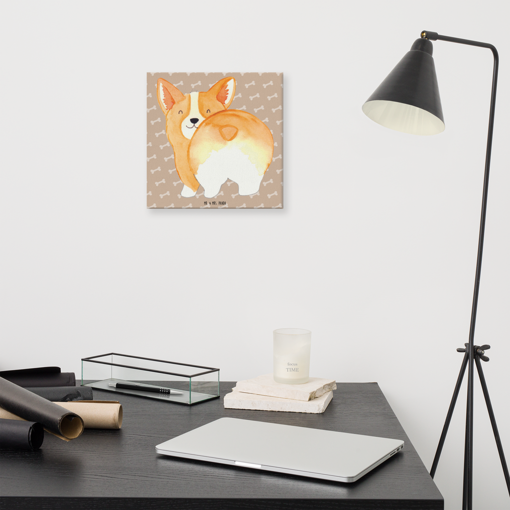 Leinwand Bild Corgi Po Leinwand, Bild, Kunstdruck, Wanddeko, Dekoration, Hund, Hundemotiv, Haustier, Hunderasse, Tierliebhaber, Hundebesitzer, Sprüche, Corgie, Hundeliebe, Motivation, Selbstliebe, Spruch