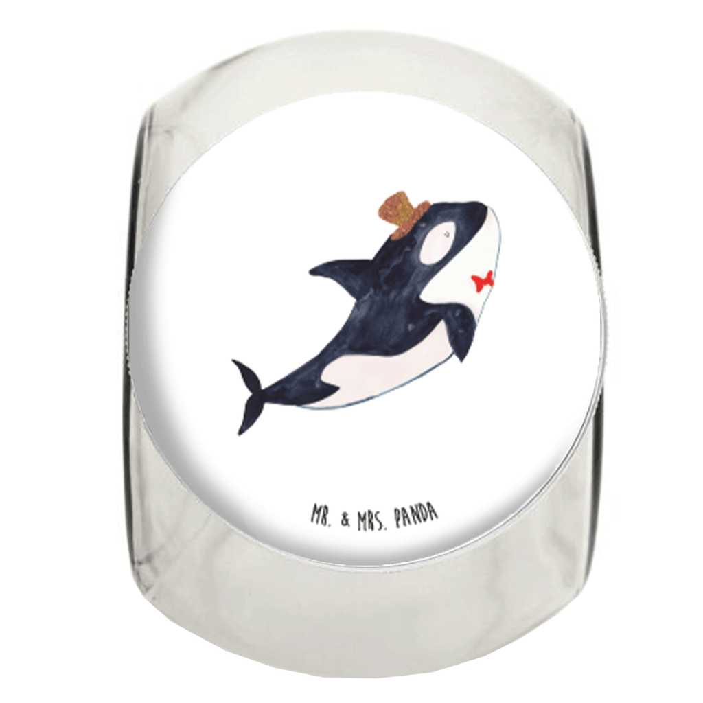 Bonbonglas Orca Zylinder Vorratsdose, Vorratsbehälter, Süßigkeitenglas, Süßigkeitendose, Kaffeedose, Müslidose, Teedose, Keksbehälter, Keksedose, Glasdose, Glasbälter, Vorratsglas, Küchenbehälter, Aufbewahrungsdose, Aufbewahungsglas, Gewürzdose, Küchenorganizer, Snackdose, Meerestiere, Meer, Urlaub, Narwal, Glitter, Konfetti, Glitzer, Geburtstag, Feier, Fete, Fest, Glückwunsch, Orca