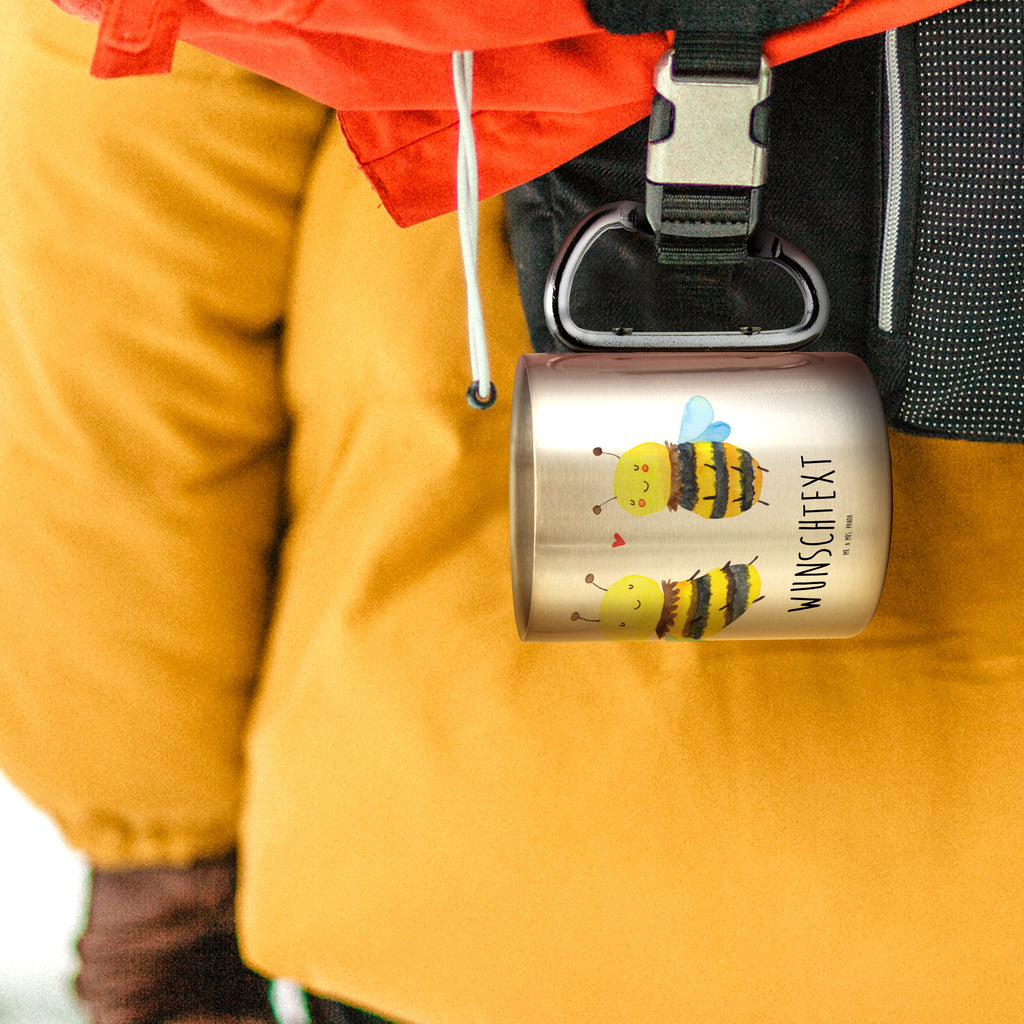 Personalisierter Edelstahlbecher Biene Verliebt Personalisierte Edelstahltasse, Personalisierter Edelstahlbecher, Personalisierter Outdoor Becher, Personalisierte Outdoor Tasse, Biene, Wespe, Hummel