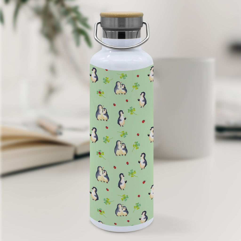 Trinkflasche Pinguin Marienkäfer Thermosflasche, Isolierflasche, Edelstahl, Trinkflasche, isoliert, Wamrhaltefunktion, Sportflasche, Flasche zum Sport, Sportlerflasche, Pinguin, Pinguine, Marienkäfer, Liebe, Wunder, Glück, Freude, Lebensfreude