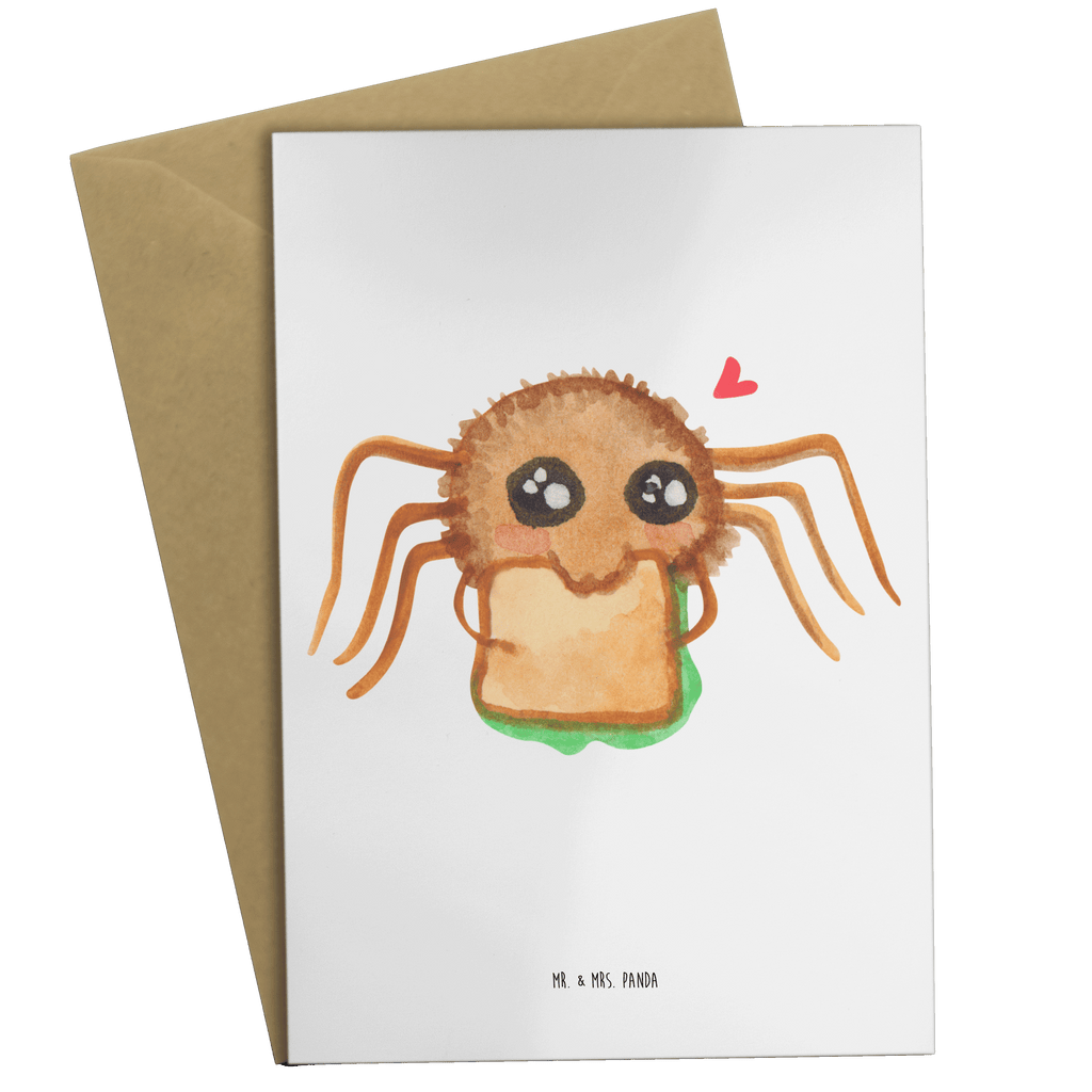 Grußkarte Spinne Agathe Sandwich Grußkarte, Klappkarte, Einladungskarte, Glückwunschkarte, Hochzeitskarte, Geburtstagskarte, Karte, Spinne Agathe, Spinne, Agathe, Videos, Merchandise, Glück, Mut, Hungrig, Verfressen, Lebensfreude, Alles wird gut, Hunger