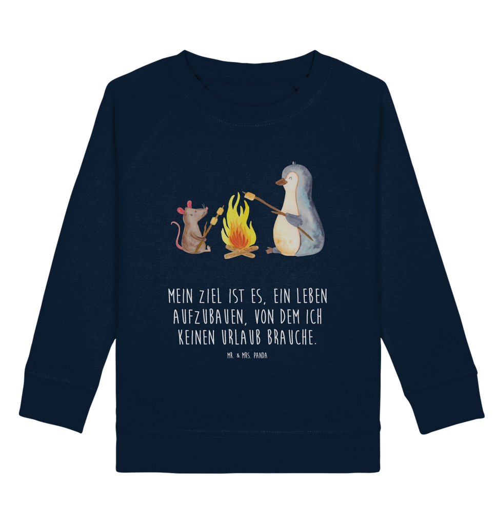 Organic Kinder Pullover Pinguin Lagerfeuer Kinder Pullover, Kinder Sweatshirt, Jungen, Mädchen, Pinguin, Maus, Pinguine, Lagerfeuer, Leben, Arbeit, Job, Motivation, Büro, Büroalltag, Lebensspruch, Lebensmotivation, Neustart, Liebe, grillen, Feuer, Marshmallows