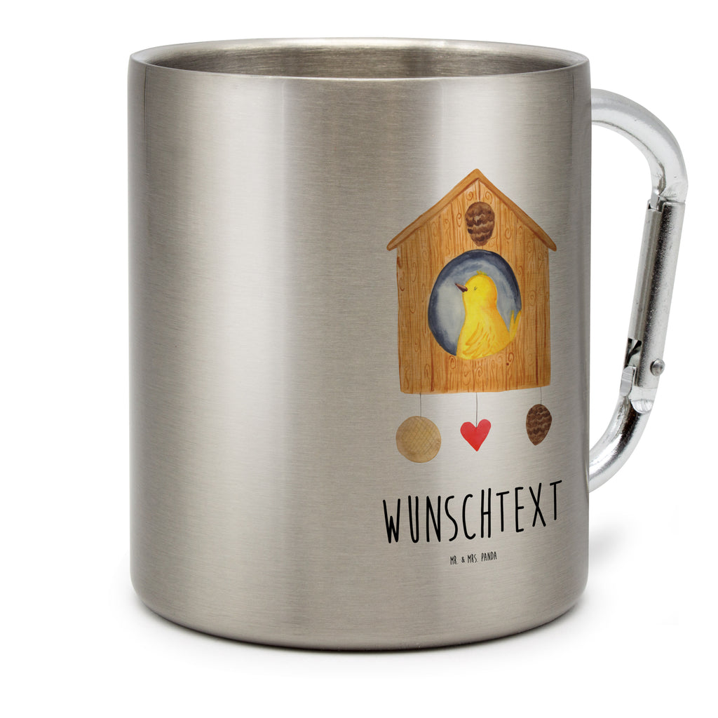 Personalisierter Edelstahlbecher Vogelhaus sweet Home Personalisierte Edelstahltasse, Personalisierter Edelstahlbecher, Personalisierter Outdoor Becher, Personalisierte Outdoor Tasse, Tiermotive, Gute Laune, lustige Sprüche, Tiere, Vogelhaus, Vogel, Home sweet Home, Einzug, Umzug, Geschenk, Einzugsgeschenk, Hausbau, Haus