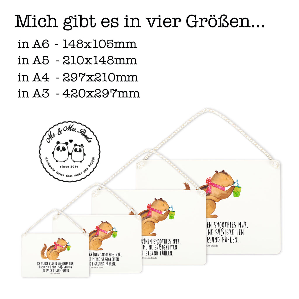 Deko Schild Eichhörnchen Smoothie Dekoschild, Deko Schild, Schild, Tür Schild, Türschild, Holzschild, Wandschild, Wanddeko, Tiermotive, Gute Laune, lustige Sprüche, Tiere, Green Smoothies, Diät, Abnehmen, Streifenhörnchen, Eichhörnchen