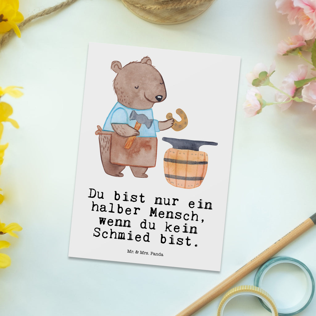 Postkarte Schmied mit Herz Postkarte, Karte, Geschenkkarte, Grußkarte, Einladung, Ansichtskarte, Geburtstagskarte, Einladungskarte, Dankeskarte, Ansichtskarten, Einladung Geburtstag, Einladungskarten Geburtstag, Beruf, Ausbildung, Jubiläum, Abschied, Rente, Kollege, Kollegin, Geschenk, Schenken, Arbeitskollege, Mitarbeiter, Firma, Danke, Dankeschön