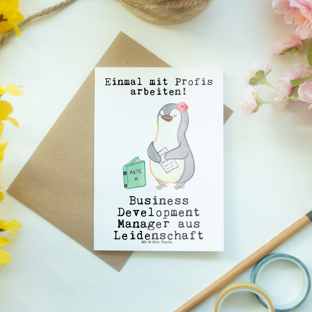 Grußkarte Business Development Manager aus Leidenschaft Grußkarte, Klappkarte, Einladungskarte, Glückwunschkarte, Hochzeitskarte, Geburtstagskarte, Karte, Ansichtskarten, Beruf, Ausbildung, Jubiläum, Abschied, Rente, Kollege, Kollegin, Geschenk, Schenken, Arbeitskollege, Mitarbeiter, Firma, Danke, Dankeschön