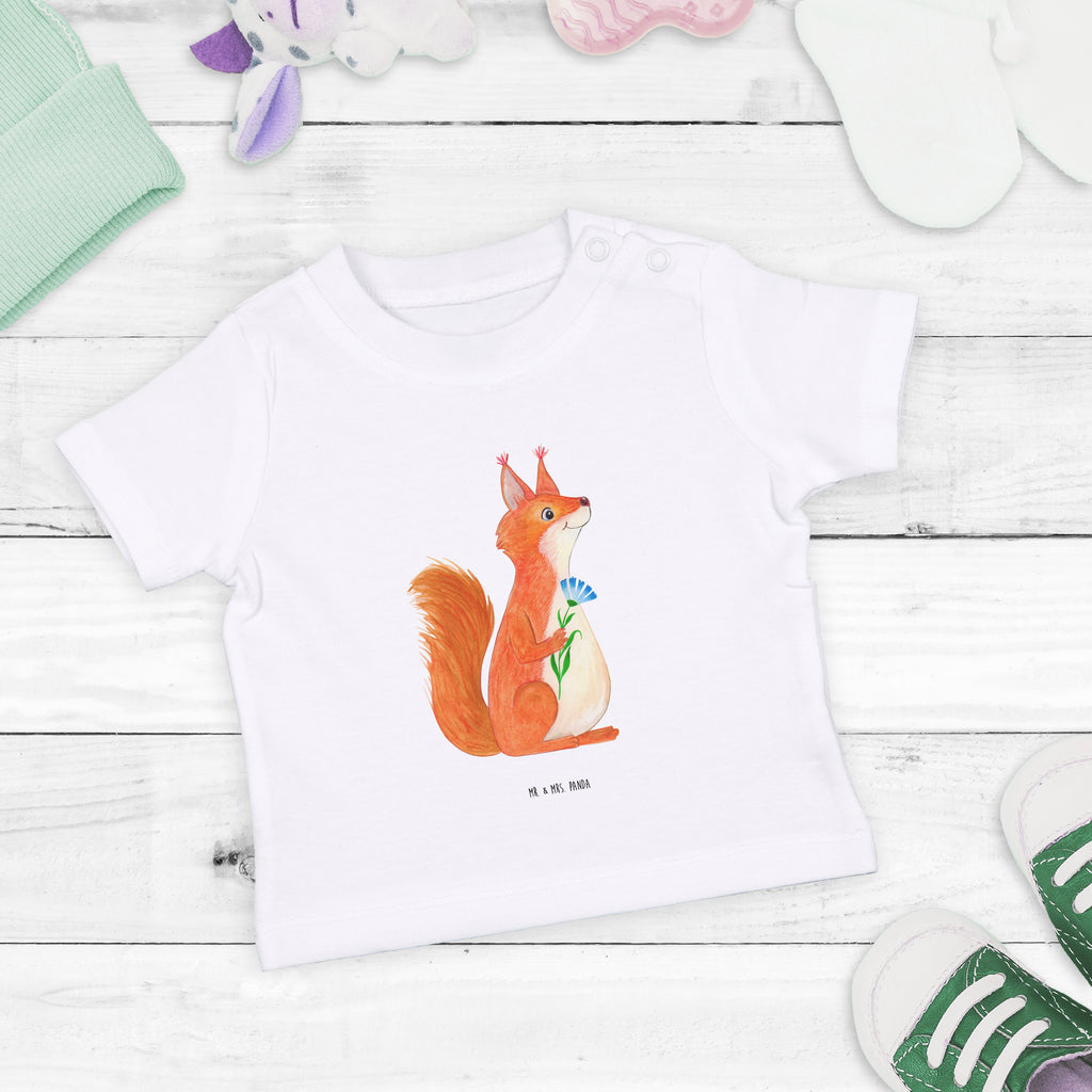 Organic Baby Shirt Eichhörnchen Blume Baby T-Shirt, Jungen Baby T-Shirt, Mädchen Baby T-Shirt, Shirt, Tiermotive, Gute Laune, lustige Sprüche, Tiere, Eichhörnchen, Eichhorn, Spruch positiv, Lachen, Spaß, Motivation Sprüche, Motivation Bilder, glücklich Spruch, Spruch Deko