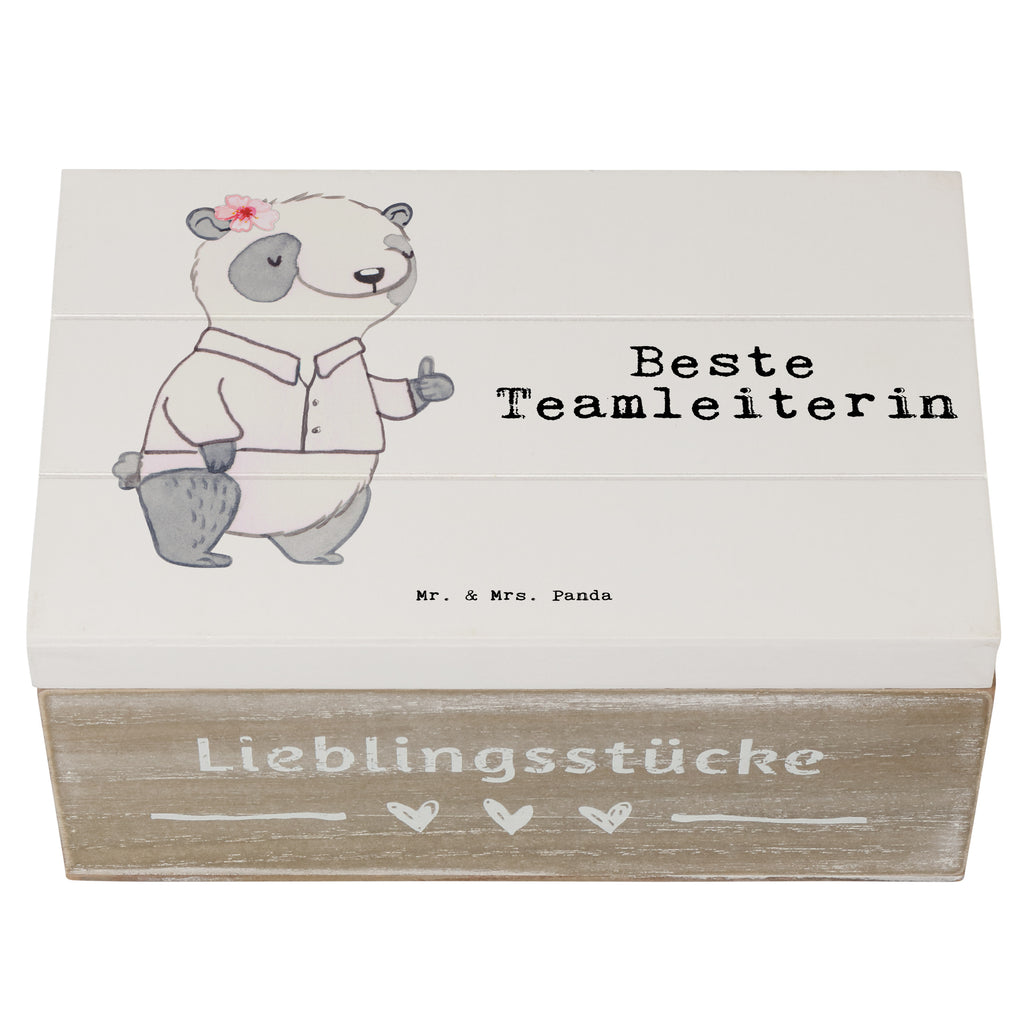 Holzkiste Panda Beste Teamleiterin Holzkiste, Kiste, Schatzkiste, Truhe, Schatulle, XXL, Erinnerungsbox, Erinnerungskiste, Dekokiste, Aufbewahrungsbox, Geschenkbox, Geschenkdose, für, Dankeschön, Geschenk, Schenken, Geburtstag, Geburtstagsgeschenk, Geschenkidee, Danke, Bedanken, Mitbringsel, Freude machen, Geschenktipp, Teamleiterin, Seminarleiterin, Gruppenleiterin, Leiterin, Kollegin, Chefin, Vorgesetzte, Abschied, Abschiedsgeschenk, Ruhestand