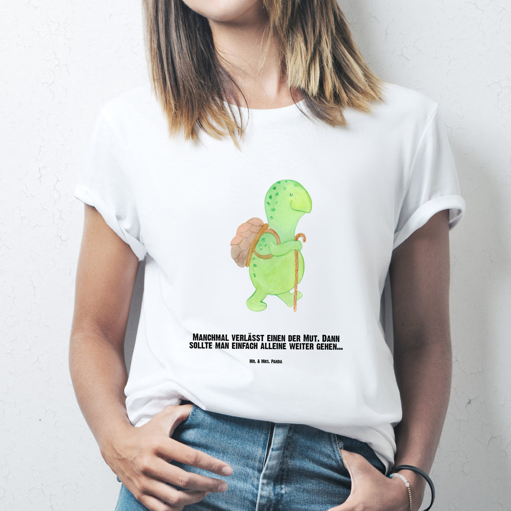 Personalisiertes T-Shirt Schildkröte Wanderer T-Shirt Personalisiert, T-Shirt mit Namen, T-Shirt mit Aufruck, Männer, Frauen, Wunschtext, Bedrucken, Schildkröte, Schildkröten, Motivation, Motivationsspruch, Motivationssprüche, Neuanfang