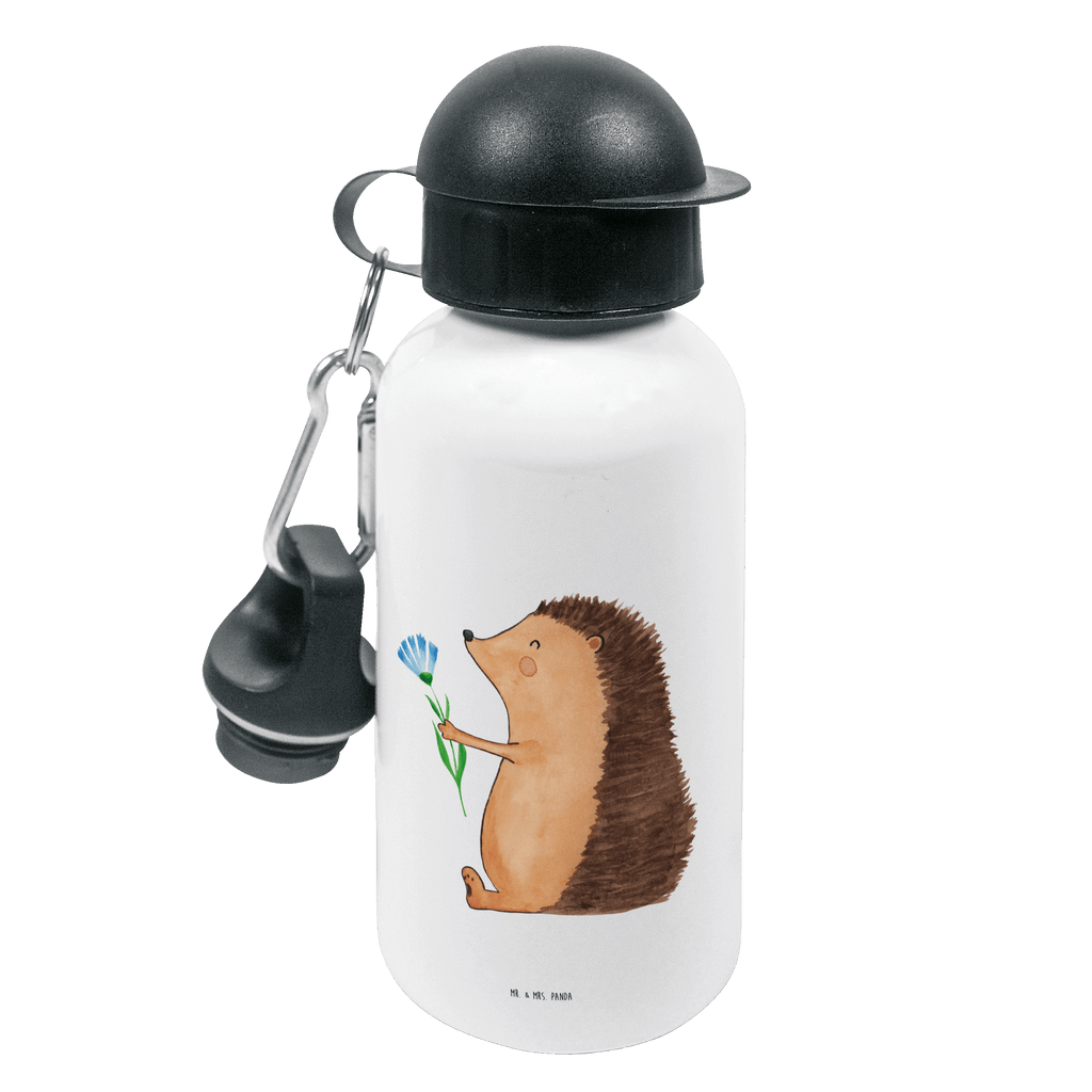 Kindertrinkflasche Igel mit Blume Kindertrinkflasche, Kinder Trinkflasche, Trinkflasche, Flasche, Kinderflasche, Kinder, Kids, Kindergarten Flasche, Grundschule, Jungs, Mädchen, Tiermotive, Gute Laune, lustige Sprüche, Tiere, Igel, Gute Besserung, Genesungswünsche, Krankheit, Krankenhaus, krank, Besuch