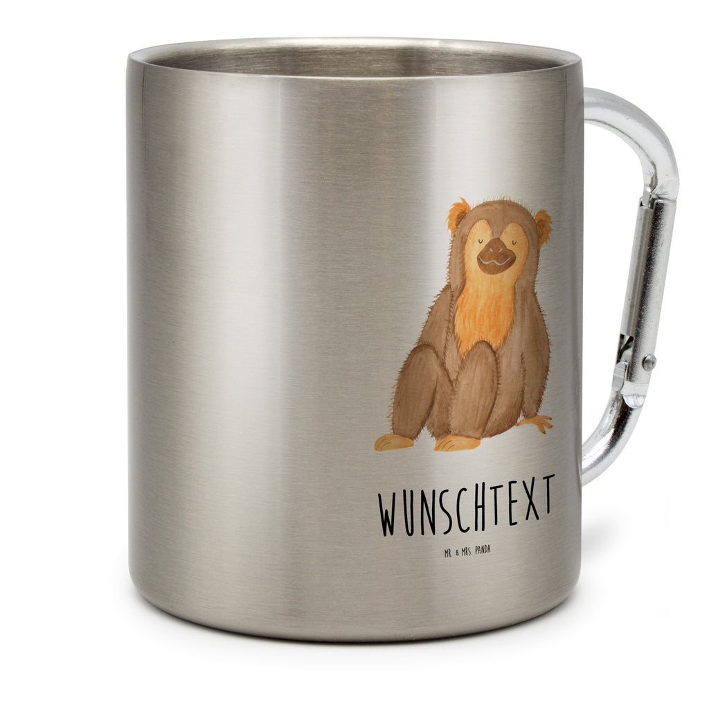 Personalisierter Edelstahlbecher Affe Personalisierte Edelstahltasse, Personalisierter Edelstahlbecher, Personalisierter Outdoor Becher, Personalisierte Outdoor Tasse, Afrika, Wildtiere, Affe, Äffchen, Affen, Selbstliebe, Respekt, Motivation, Selbstachtung, Liebe, Selbstbewusstsein, Selfcare