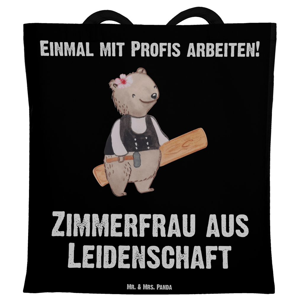 Tragetasche Zimmerfrau aus Leidenschaft Beuteltasche, Beutel, Einkaufstasche, Jutebeutel, Stoffbeutel, Tasche, Shopper, Umhängetasche, Strandtasche, Schultertasche, Stofftasche, Tragetasche, Badetasche, Jutetasche, Einkaufstüte, Laptoptasche, Beruf, Ausbildung, Jubiläum, Abschied, Rente, Kollege, Kollegin, Geschenk, Schenken, Arbeitskollege, Mitarbeiter, Firma, Danke, Dankeschön