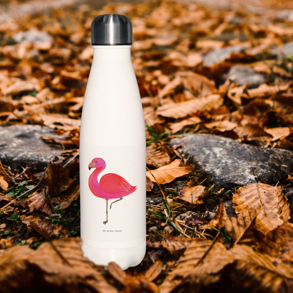 Thermosflasche Flamingo classic Isolierflasche, Thermoflasche, Trinkflasche, Thermos, Edelstahl, Flamingo, Einzigartig, Selbstliebe, Stolz, ich, für mich, Spruch, Freundin, Freundinnen, Außenseiter, Sohn, Tochter, Geschwister