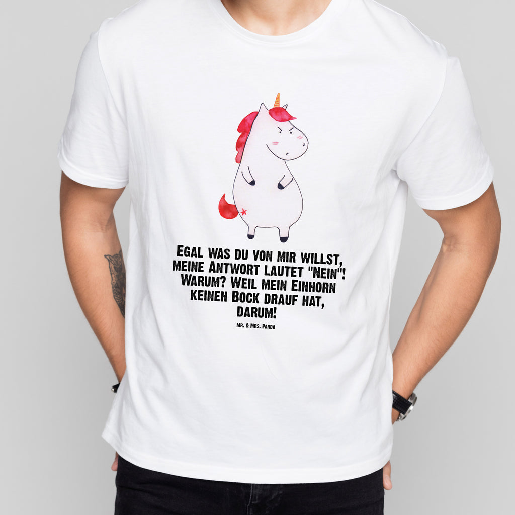 T-Shirt Standard Einhorn wütend T-Shirt, Shirt, Tshirt, Lustiges T-Shirt, T-Shirt mit Spruch, Party, Junggesellenabschied, Jubiläum, Geburstag, Herrn, Damen, Männer, Frauen, Schlafshirt, Nachthemd, Sprüche, Einhorn, Einhörner, Einhorn Deko, Pegasus, Unicorn, Realität, Ansage, lustlos, nein, Büro, Arbeit, wütend, dumme Fragen, lustig, Spaß, Geschenk