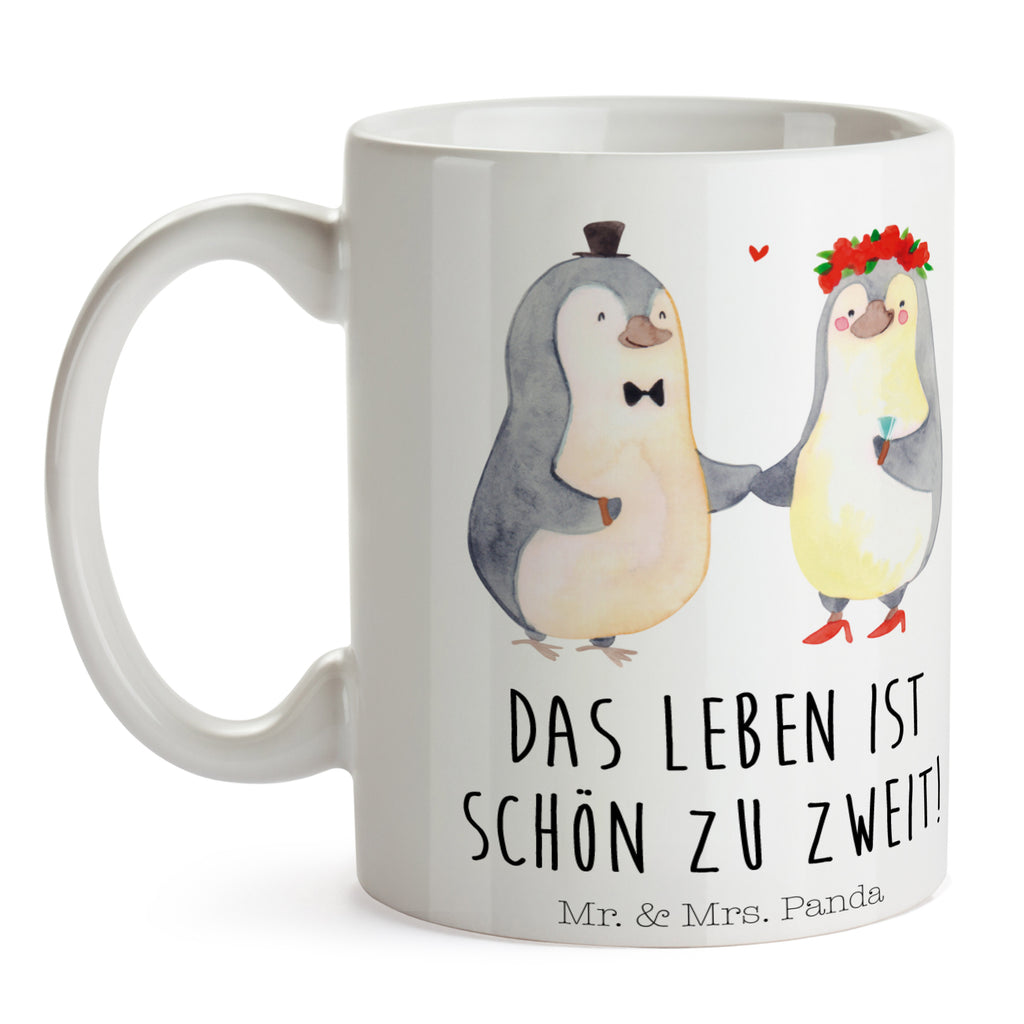 Tasse Pinguin Heirat Tasse, Kaffeetasse, Teetasse, Becher, Kaffeebecher, Teebecher, Keramiktasse, Porzellantasse, Büro Tasse, Geschenk Tasse, Tasse Sprüche, Tasse Motive, Liebe, Partner, Freund, Freundin, Ehemann, Ehefrau, Heiraten, Verlobung, Heiratsantrag, Liebesgeschenk, Jahrestag, Hocheitstag