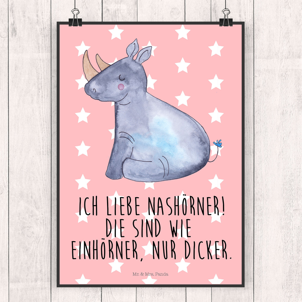 Poster Einhorn Nashorn Poster, Wandposter, Bild, Wanddeko, Küchenposter, Kinderposter, Wanddeko Bild, Raumdekoration, Wanddekoration, Handgemaltes Poster, Mr. & Mrs. Panda Poster, Designposter, Kunstdruck, Posterdruck, Einhorn, Einhörner, Einhorn Deko, Pegasus, Unicorn, Regenbogen, witzig, lustig, Zoo, Glitzer, Einhornpower, Erwachsenwerden, Nashorn, Nashörner