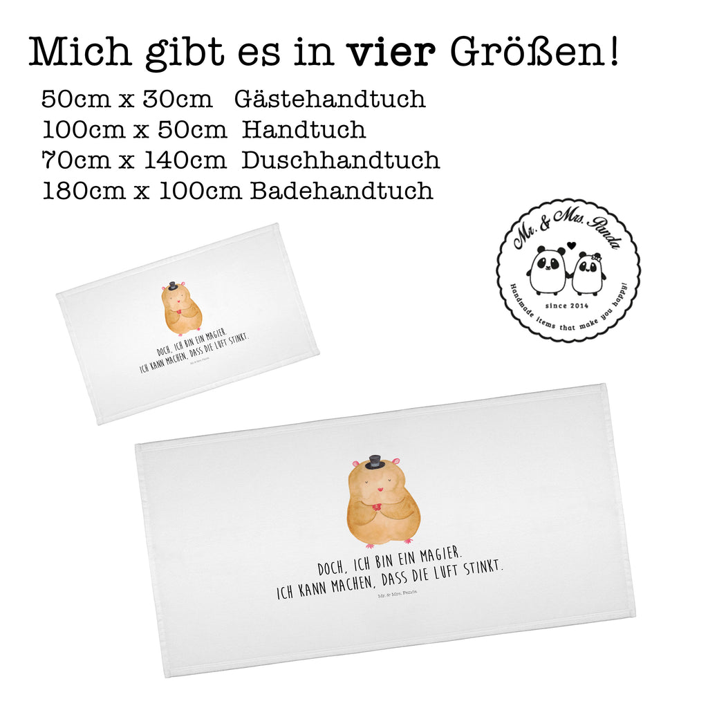 Handtuch Hamster Hut Handtuch, Badehandtuch, Badezimmer, Handtücher, groß, Kinder, Baby, Tiermotive, Gute Laune, lustige Sprüche, Tiere, Hamster, Hut, Magier, Zylinder, Zwerghamster, Zauberer