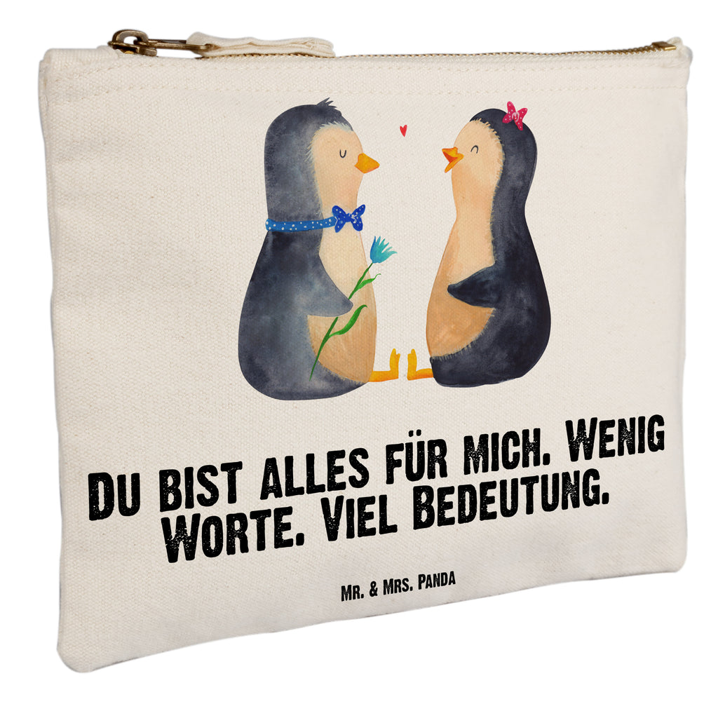 Schminktasche Pinguin Pärchen Schminktasche, Kosmetiktasche, Kosmetikbeutel, Stiftemäppchen, Etui, Federmappe, Makeup, XXL, Schminketui, Kosmetiketui, Schlamperetui, Pinguin, Pinguine, Liebe, Liebespaar, Liebesbeweis, Liebesgeschenk, Verlobung, Jahrestag, Hochzeitstag, Hochzeit, Hochzeitsgeschenk, große Liebe, Traumpaar